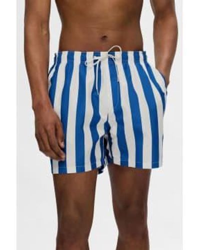 SELECTED Nautische dane swim shorts - Blau