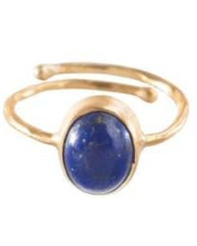 A Beautiful Story Ring Visionary Lapis Lazuli Sustainable & Fairtrade Choice - Blue