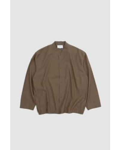Still By Hand Cupro Mixed Blouson - Brown