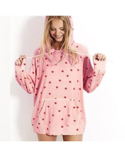 Stripe & Stare Hoodie Heart Throb S - Pink