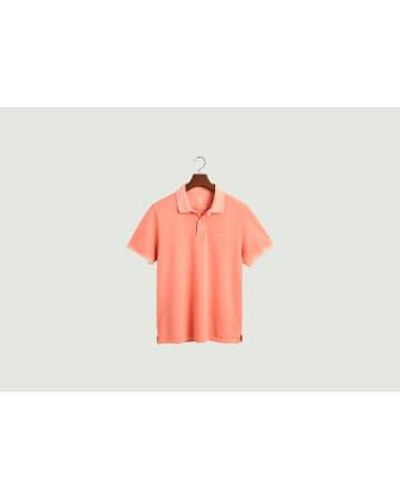 GANT Sunfaded Cotton Pique Polo Shirt 2 - Rosa