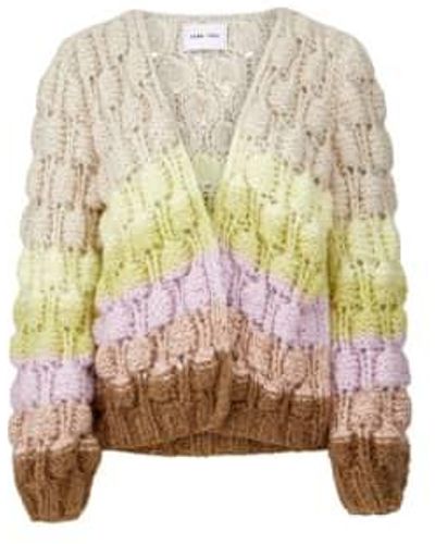 DAWNxDARE Arena Pastel Rainbow Bubble Knit Cardigan S - Multicolor