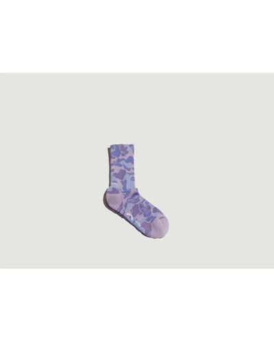 Socksss Chaussettes en coton biologique violet - Blanc