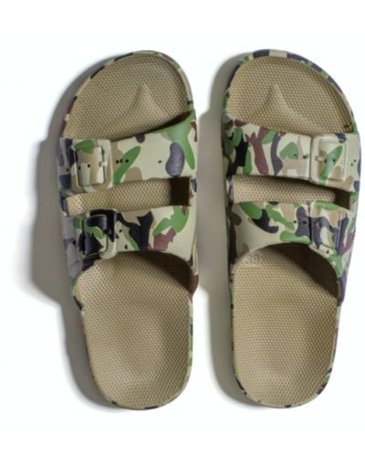 FREEDOM MOSES Army Khaki Slippers - Green