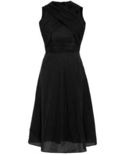 Carven Nwot Cross-front Flare Dress 36 - Black