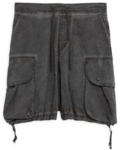 A PAPER KID Pantalones cortos nylon bermudas carga lavados - Gris