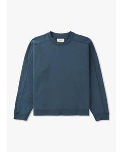 Folk Mens Prism Sweatshirts In Ocean - Blu