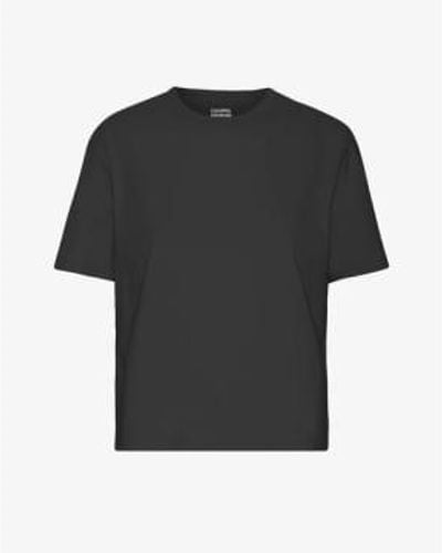 COLORFUL STANDARD Boxy Crop T-shirt Deep Xs - Black