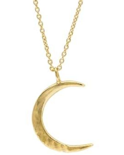 Posh Totty Designs Crescent Moon Necklace Sterling - Metallic