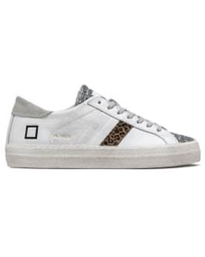 Date Date And Leopard 3 Hill Low Vintage Calf Trainers - Bianco