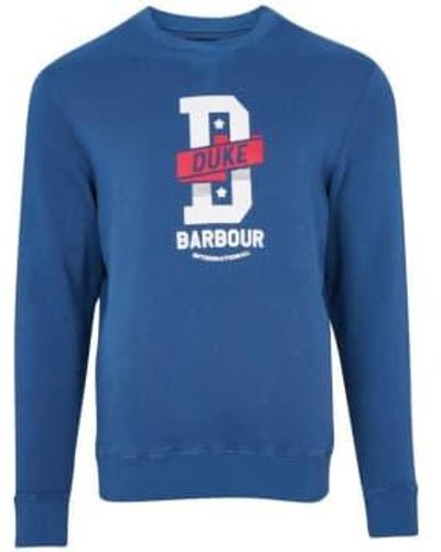 Barbour International famous duke sweatshirt mid - Blau