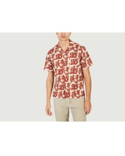 Hartford Palm Shirt S - Red