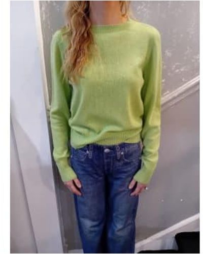 VK CASHMERE Van Kukil Jennie Sweater Xs / Brilliant Lime - Green