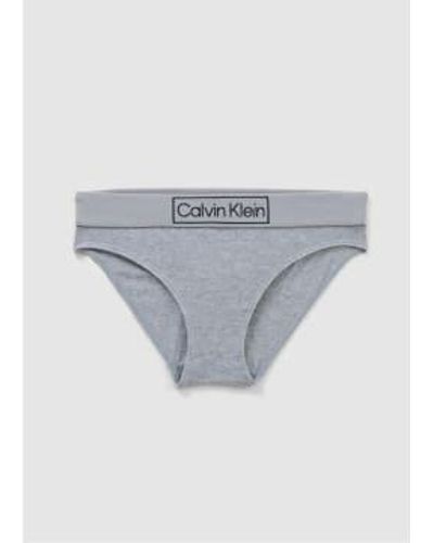 Calvin Klein Sous-vêtements reimagined heritage bas bikini en gris chiné