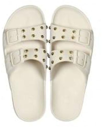 CACATOES Florianopolis Sandle In Craie Studs - Bianco
