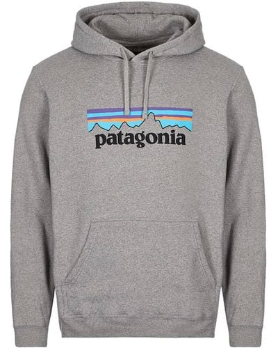 Patagonia P-6 Logo Hoodie Uprisal - Gris