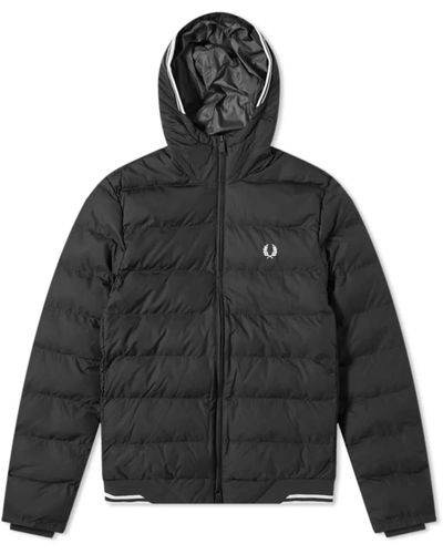Fred Perry Hood insulated jacket - Negro