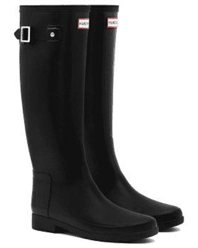 HUNTER Original refined slim fit tall wellington boots - Negro