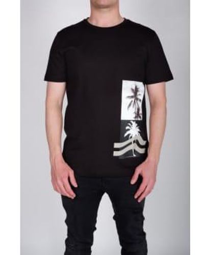 Antony Morato Camiseta estampada diseño tropical negra - Negro