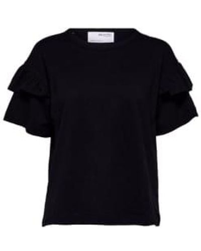 SELECTED Rylie Florence Tee Xxl - Black
