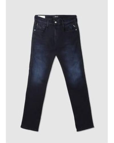 Replay Herren anbass recycled 360 jeans in dunkelblau