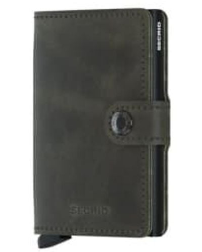 Secrid Mini Wallet Vintage Olive Black One Size - Green