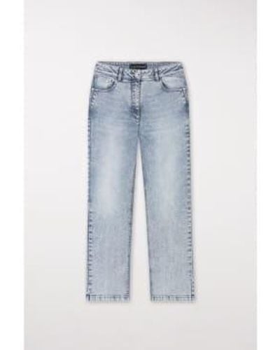 Luisa Cerano Sportive Crop Jeans Size 12 Col - Blu