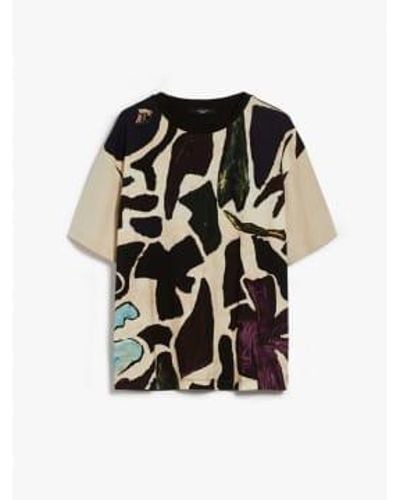 Weekend by Maxmara Viterbo Abstract Short Sleeve T Shirt Size S Col B - Nero