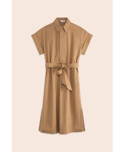 Suncoo Camel Clodie Midi Dress 1 / - Natural
