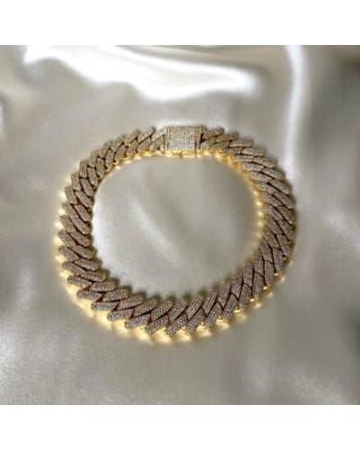 Anisa Sojka The Juliet Embellished Necklace /crystal / One Size - Metallic