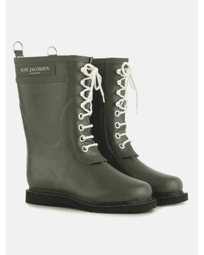 ilse jacobsen lace up rubber boots