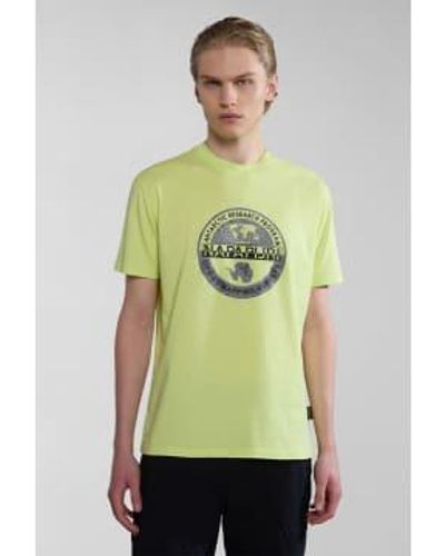 Napapijri Herren Bollo Kurzarm T -Shirt - Grün