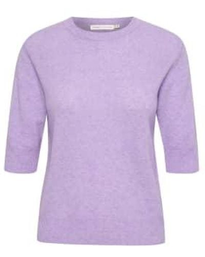 Inwear Lilac Monikaiw Short Sleeves Sweater Uk 12 - Purple