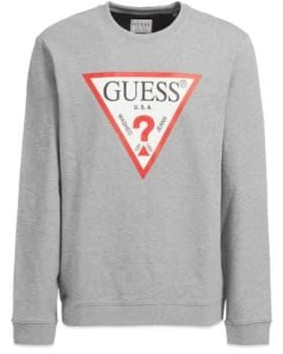Guess Audley Fleece Crew Sweat X-large - Gray