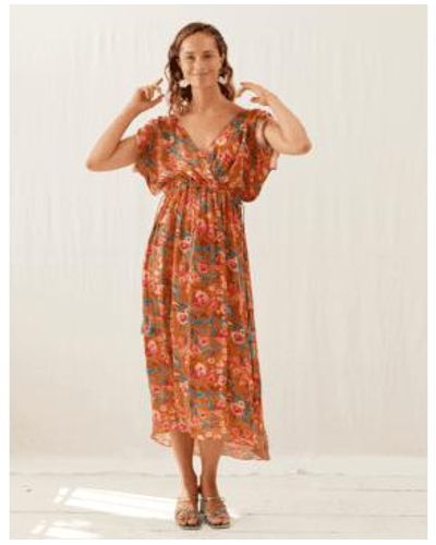 Louise Misha Guadalara Maxi Dress Cinnamon Poppy Bloom 8 - Multicolour