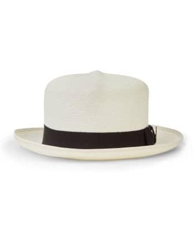 Christys' Classic Preset Panama Hat Band Bleached 57 - White