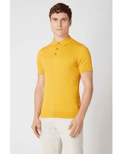 Remus Uomo Slim Fit Cotton S/s T Shirt Extra Large - Yellow