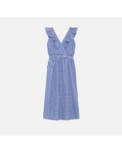 Compañía Fantástica Vichy Print Dress - Blu