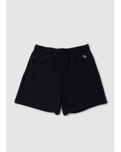 Champion Shorts de polar de tejido inverso en negro