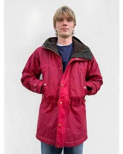 Manifattura Ceccarelli Long mountain jacket brown lining herren - Rot