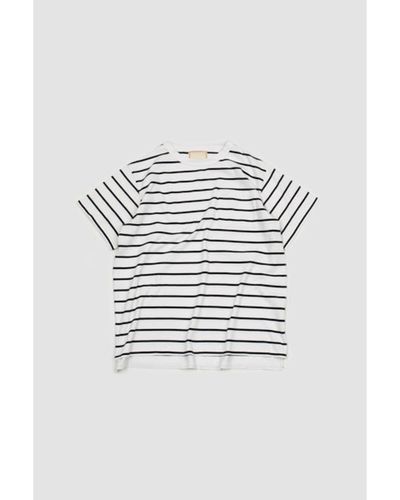 Jeanerica Herve Striped Unisex T-shirt White/navy