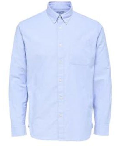 SELECTED Slhregrick-ox Light Shirt S - Blue
