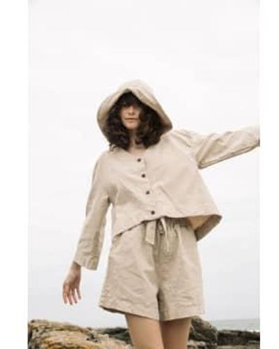 Beaumont Organic Shorts en lin en coton d'honneur dans le sable - Neutre