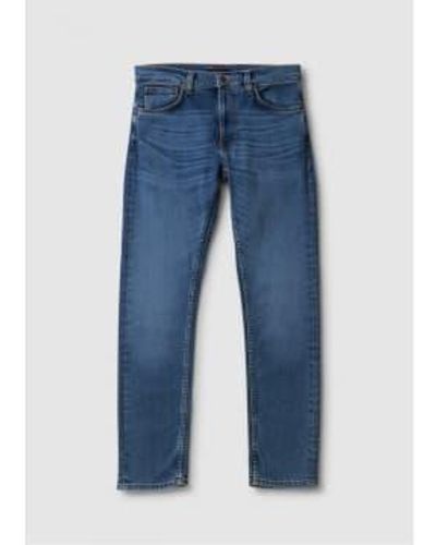 Nudie Jeans Herren-jeans "lean dean" in verlorenem - Blau