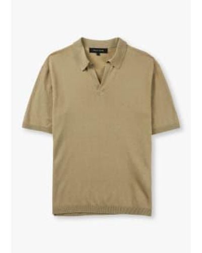 Replay Knitted Polo Shirt In - Neutro