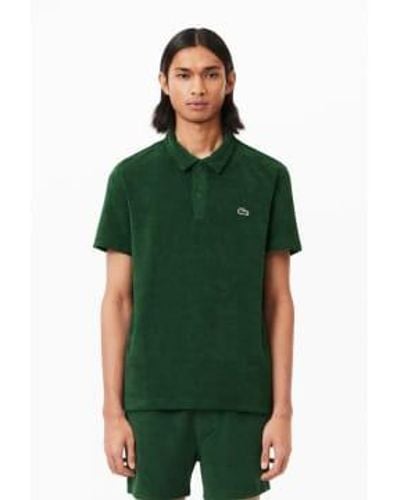 Lacoste Mens Regular Fit Terry Towel Polo Shirt - Verde