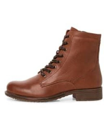 Tamaris Lace Up Boots - Brown