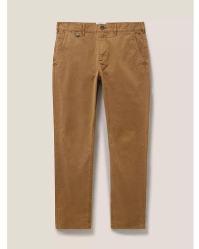 White Stuff Mid Brown Sutton Organic Chino Trousers - Natural