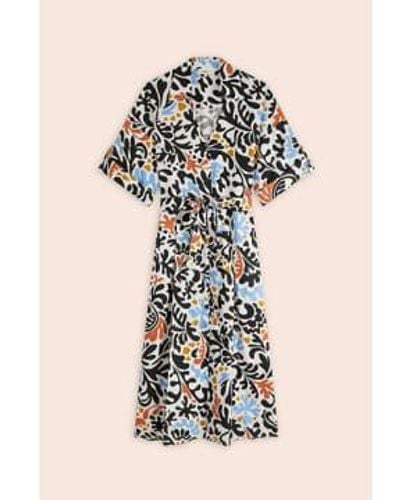 Suncoo Carina Printed Shirt Dress Print - Nero