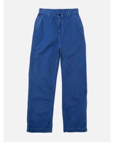Nudie Jeans Wendy Herringbone Pants 1 - Blu